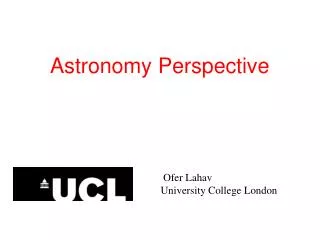 Astronomy Perspective