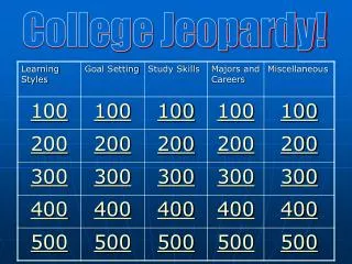 College Jeopardy!