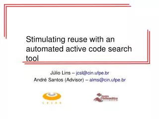 Stimulating reuse with an automated active code search tool