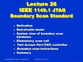 Lecture 28 IEEE 1149.1 JTAG Boundary Scan Standard