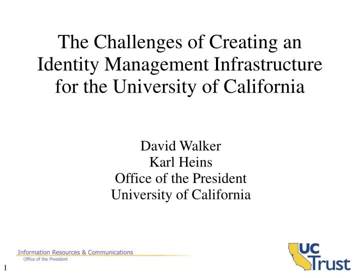 david walker karl heins office of the president university of california