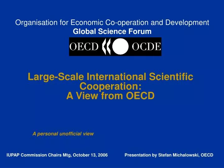 organisation for economic co operation and development global science forum