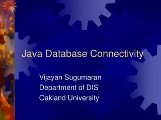 PPT - Java Database Connectivity (JDBC) PowerPoint Presentation, Free ...