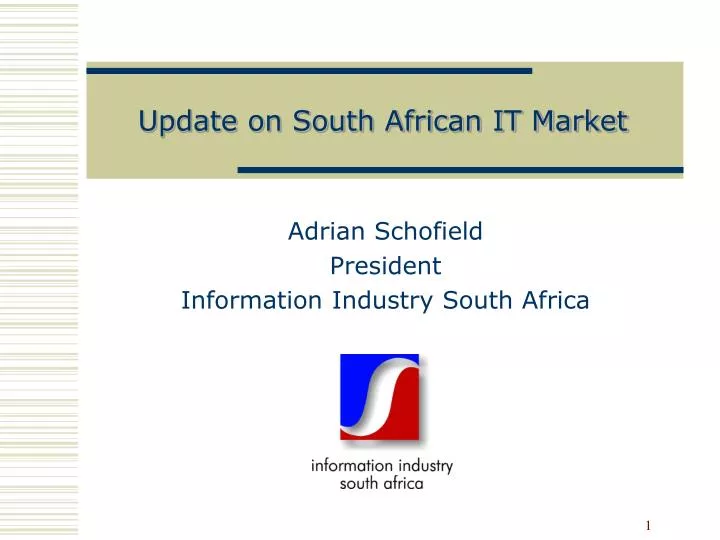 update on south african it market