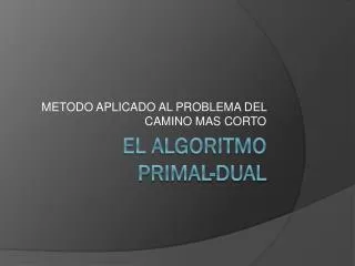 metodo aplicado al problema del camino mas corto