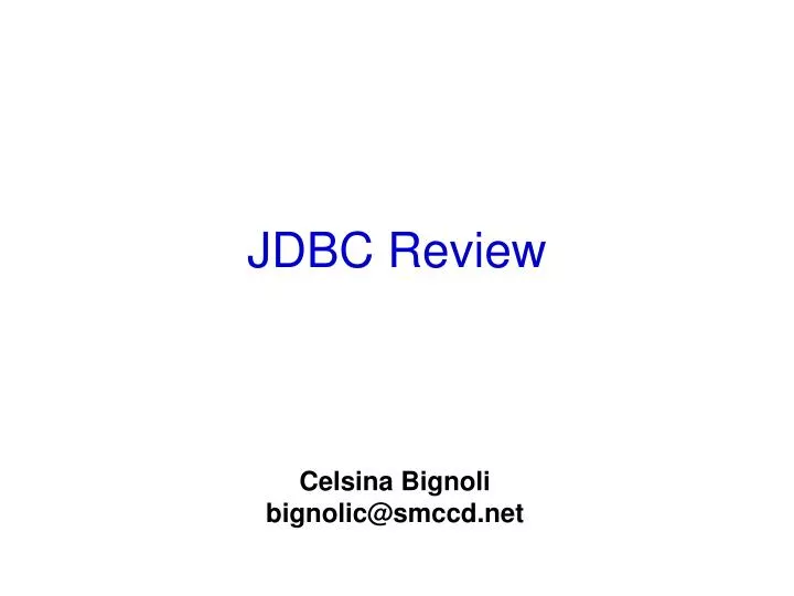 jdbc review