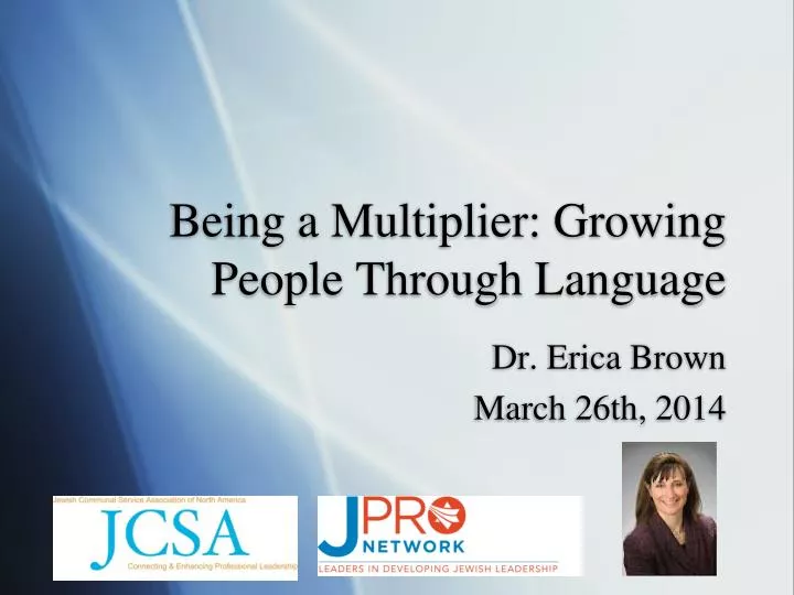 being a multiplier growing people through language
