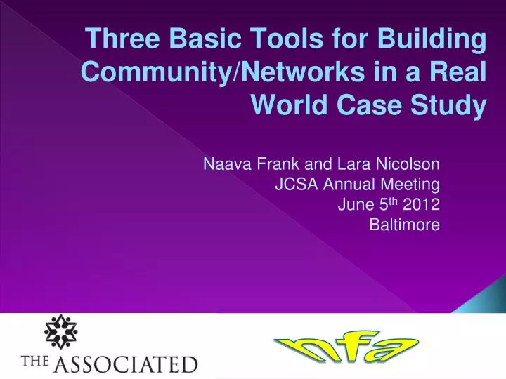 three basic tools for building community networks in a real world case study
