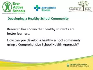 Developing a Healthy School Community