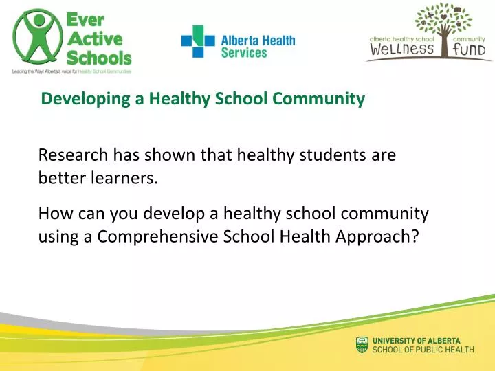 developing a healthy school community