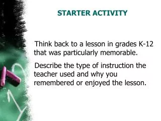 STARTER ACTIVITY