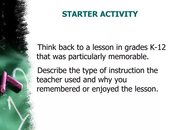 starter activity