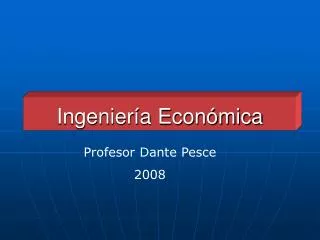 ingenier a econ mica