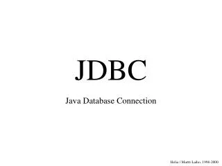 JDBC