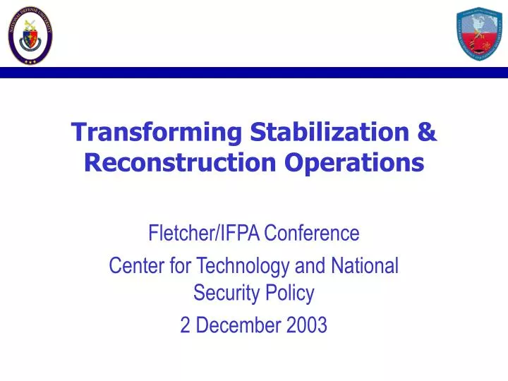 transforming stabilization reconstruction operations