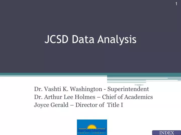 jcsd data analysis