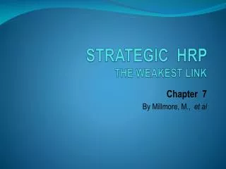 strategic hrp the weakest link