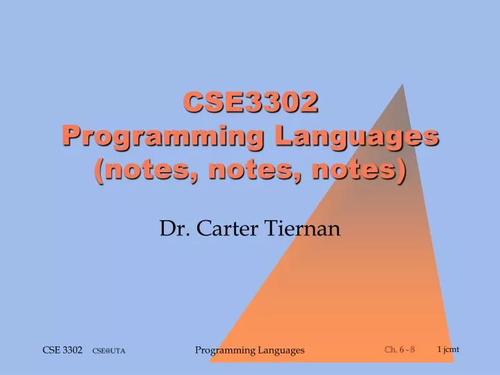 cse3302 programming languages notes notes notes