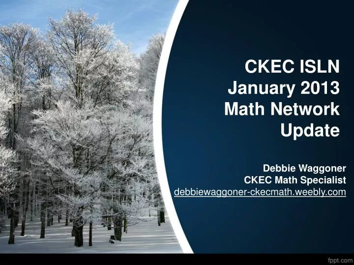 ckec isln january 2013 math network update