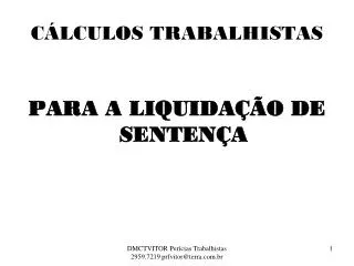 c lculos trabalhistas