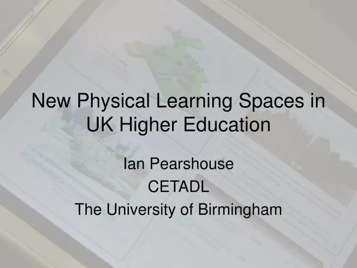 new physical learning spaces in uk higher education