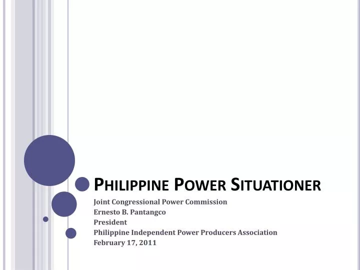 philippine power situationer