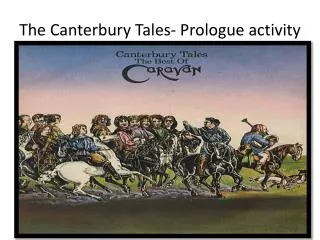The Canterbury Tales- Prologue activity