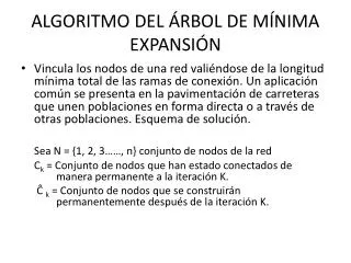 algoritmo del rbol de m nima expansi n
