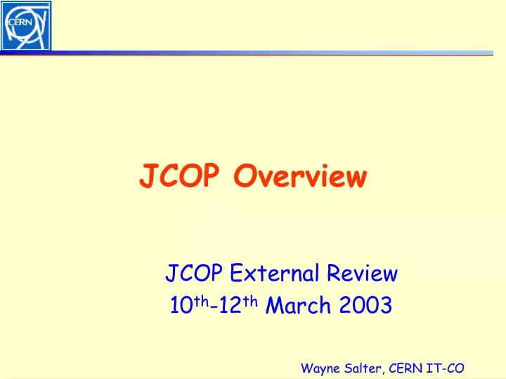 jcop overview