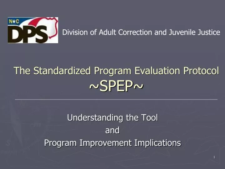 the standardized program evaluation protocol spep