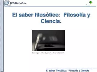 el saber filos fico filosof a y ciencia