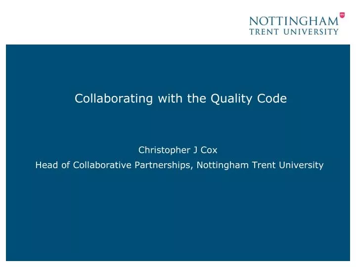 collaborating with the quality code