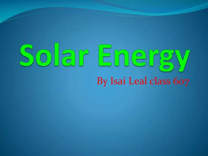 solar energy