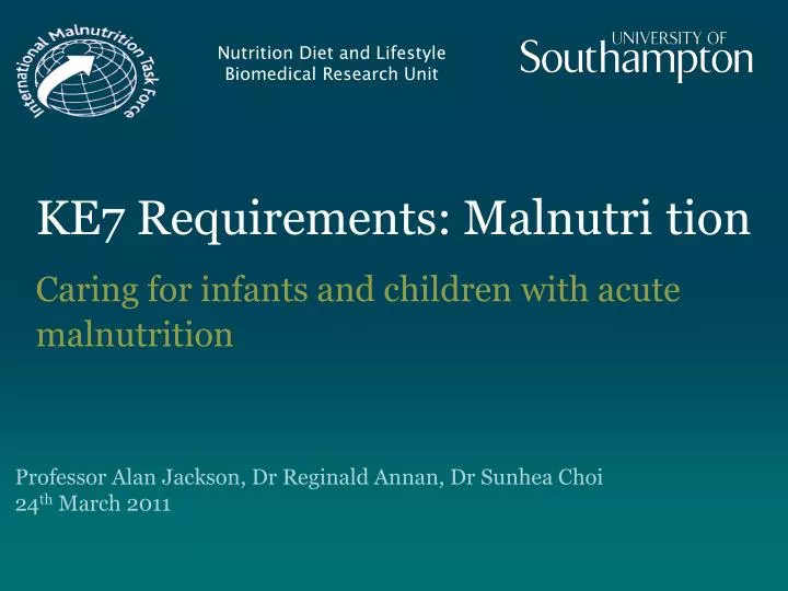 ke7 requirements malnutri tion