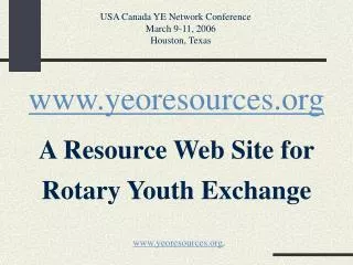 yeoresources A Resource Web Site for Rotary Youth Exchange