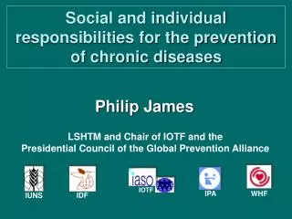 Social and individual responsibilities for the prevention of chronic diseases