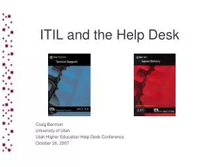 ITIL and the Help Desk