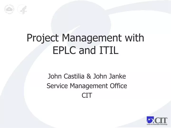 project management with eplc and itil