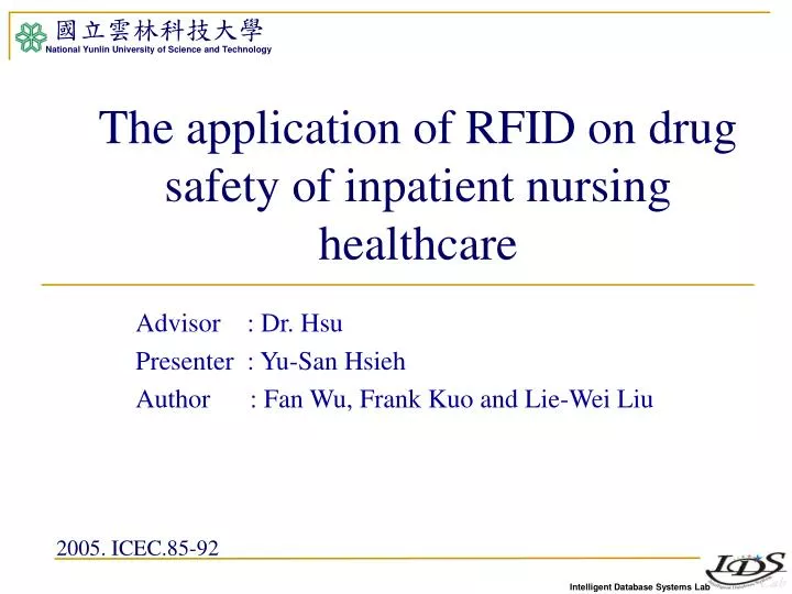 the application of rfid on drug safety of inpatient nursing healthcare