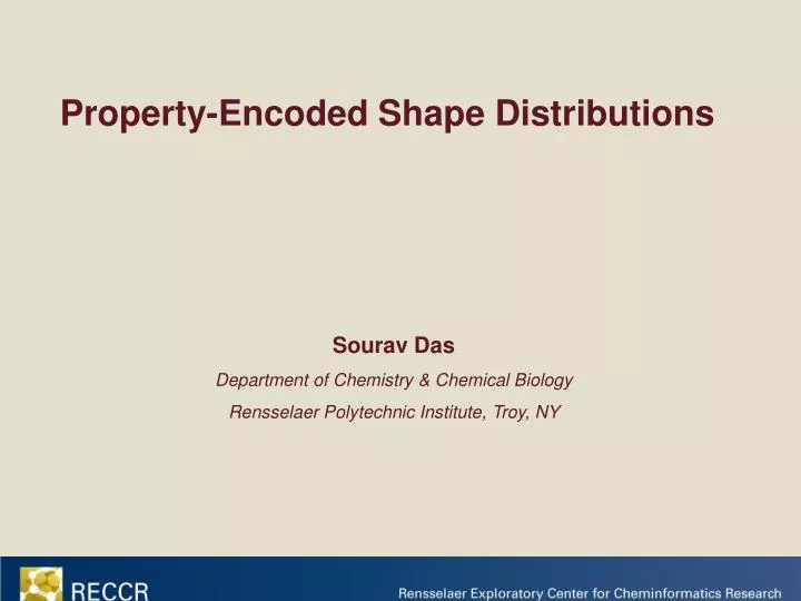 property encoded shape distributions