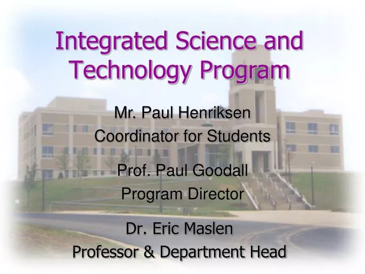 integrated science and technology program