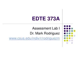 EDTE 373A