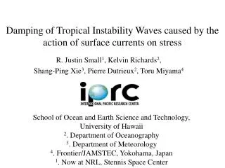 Damping of Tropical Instability Waves caused by the action of surface currents on stress