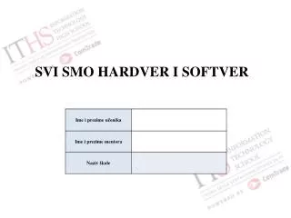 svi smo hardver i softver