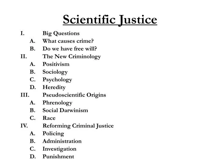 scientific justice