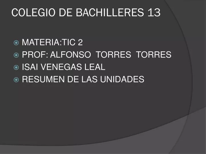 colegio de bachilleres 13