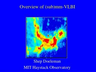 Overview of (sub)mm-VLBI