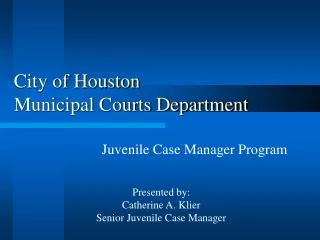 City of Houston Municipal Courts Department