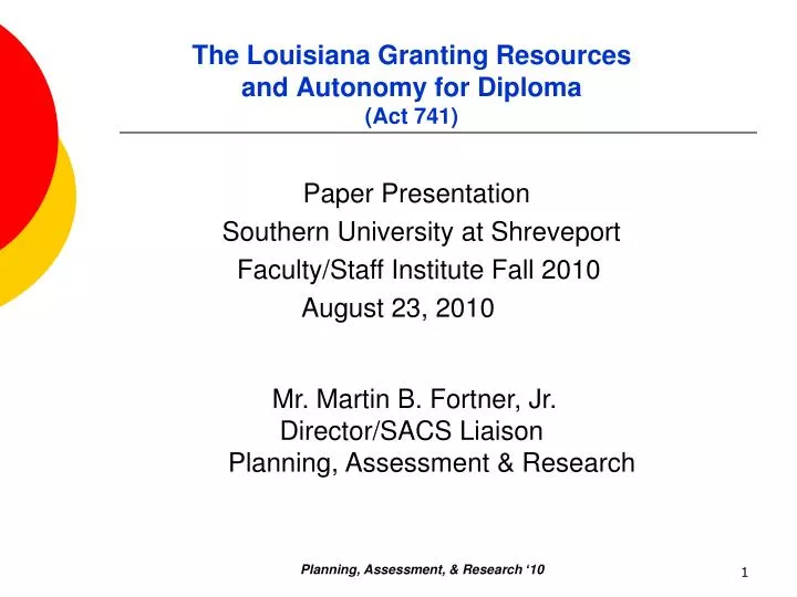 the louisiana granting resources and autonomy for diploma act 741