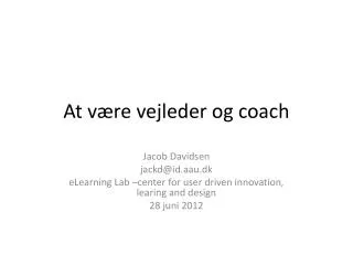 at v re vejleder og coach